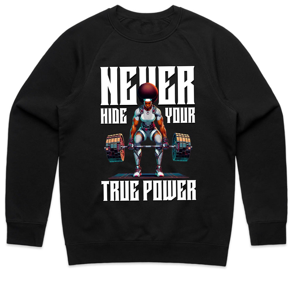 "Never Hide Your True Power" Futuristic Gym T-Shirt – Strength & Confidence