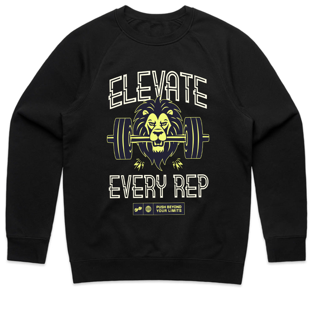 "Elevate Every Rep" Lion Gym T-Shirt – Push Beyond Your Limits