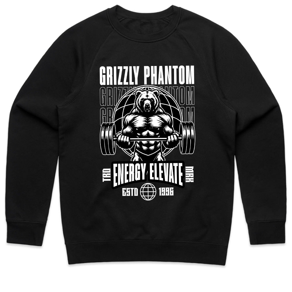 "Grizzly Phantom" Powerlifting Bear Gym T-Shirt – Strength & Elevation
