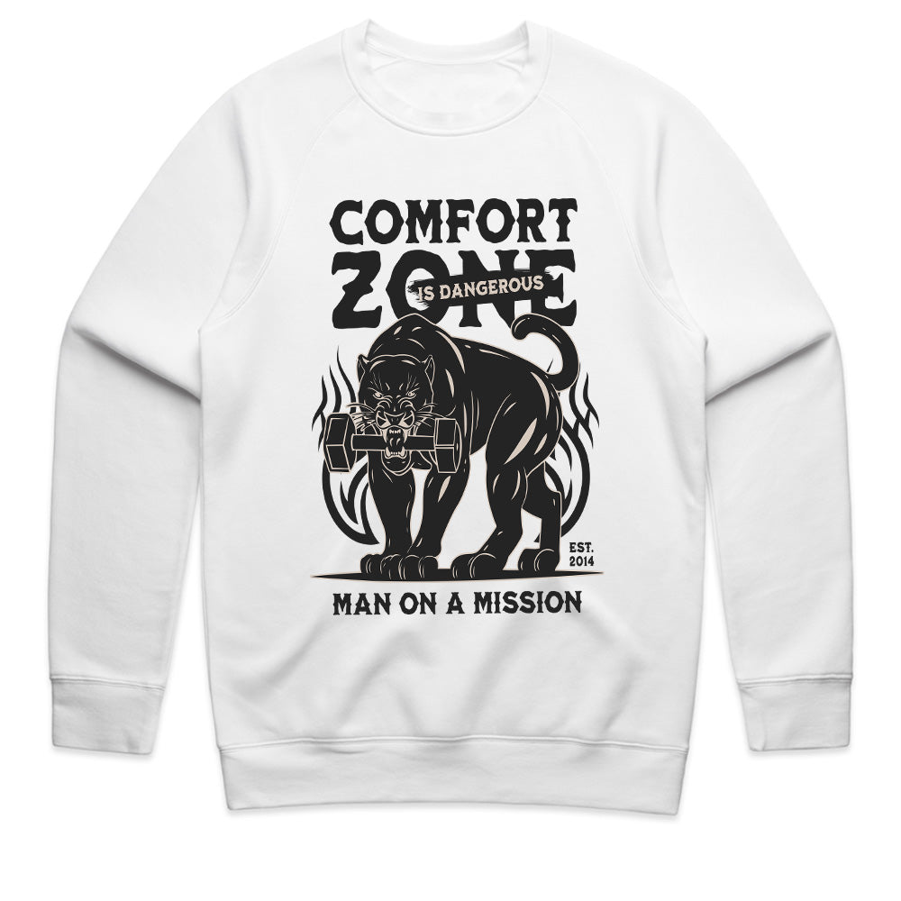 "Comfort Zone Is Dangerous" Panther Gym T-Shirt – Man on a Mission