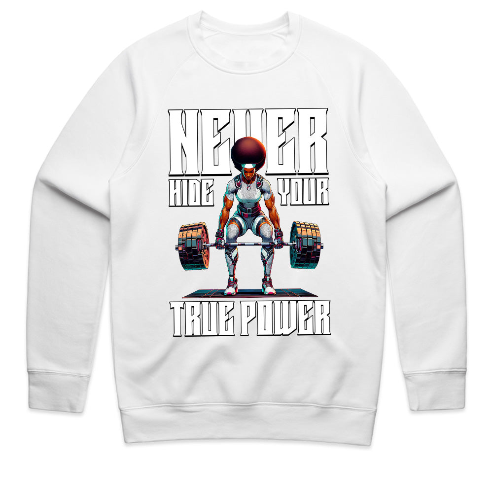 "Never Hide Your True Power" Futuristic Gym T-Shirt – Strength & Confidence