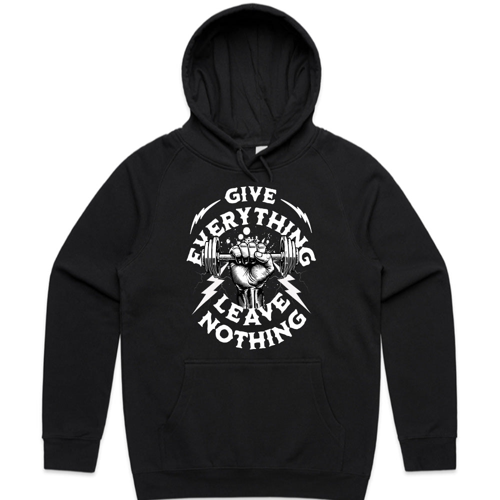 "Give Everything, Leave Nothing" Gym Motivation T-Shirt – Hardcore Fitness Apparel