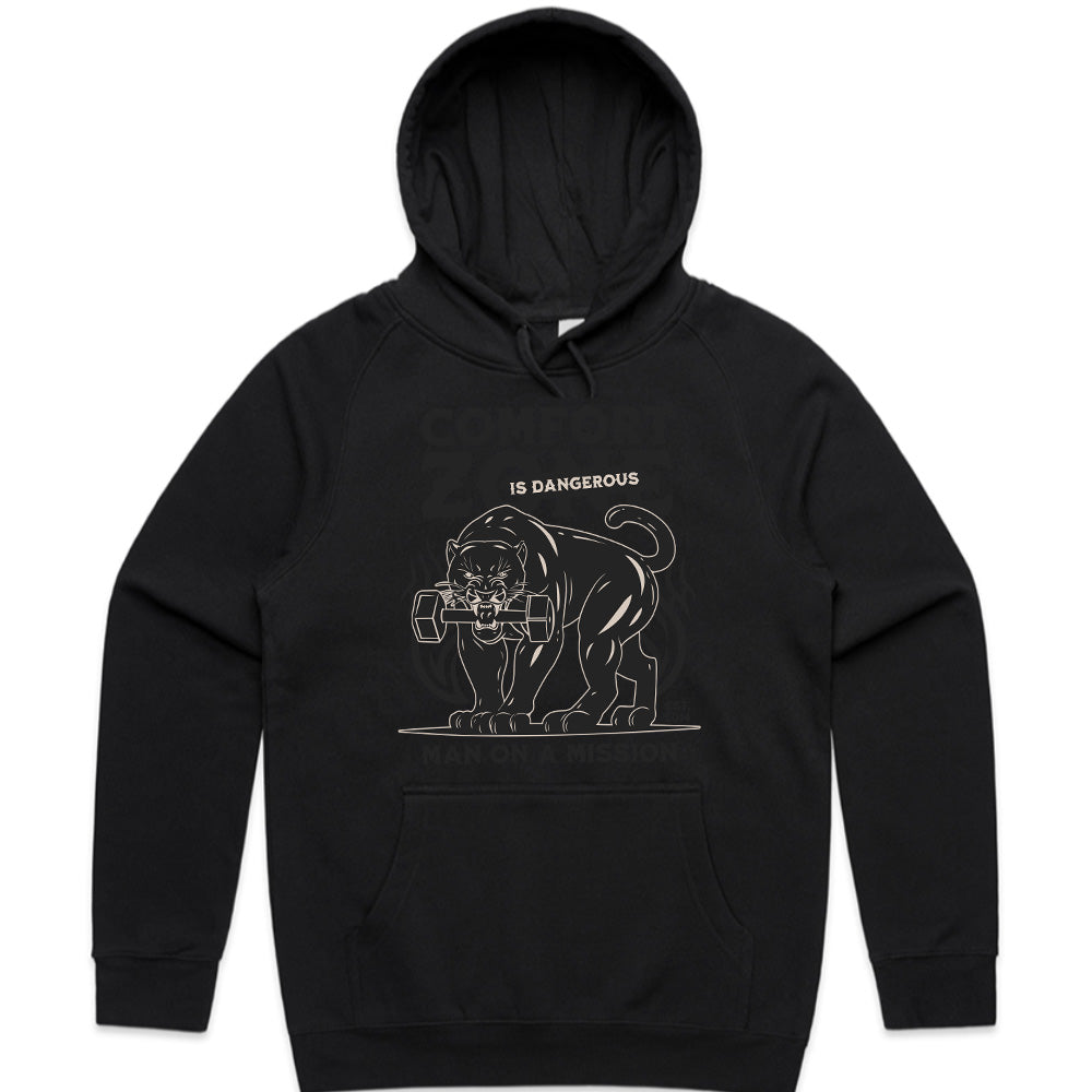 "Comfort Zone Is Dangerous" Panther Gym T-Shirt – Man on a Mission