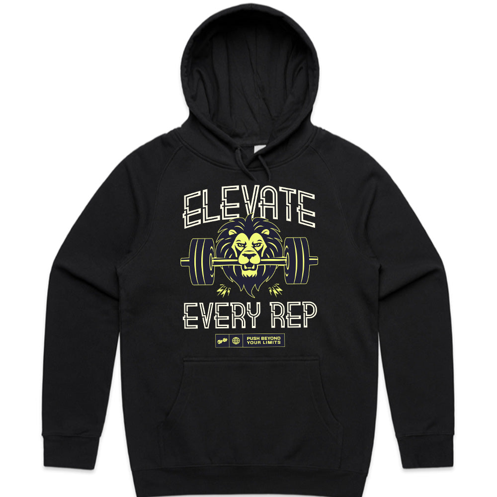 "Elevate Every Rep" Lion Gym T-Shirt – Push Beyond Your Limits