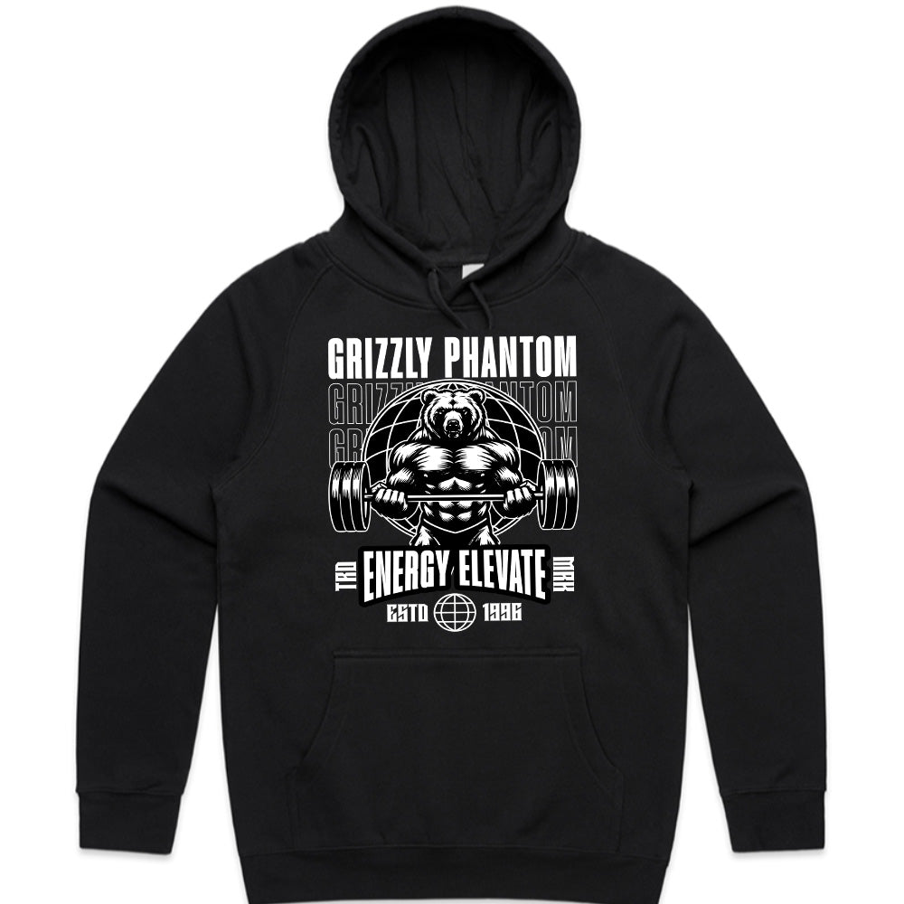 "Grizzly Phantom" Powerlifting Bear Gym T-Shirt – Strength & Elevation