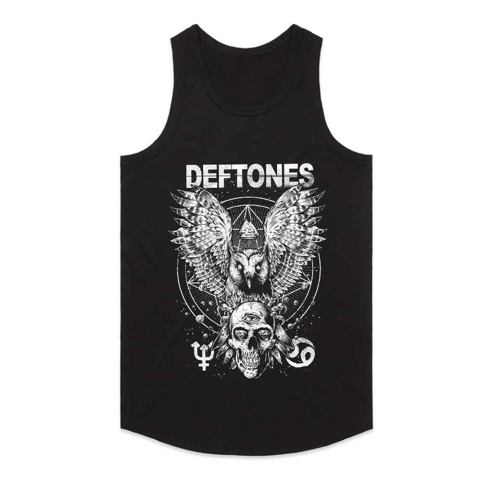 Deftones Mystical Owl & Skull T-Shirt β Dark Metal Aesthetic Tee