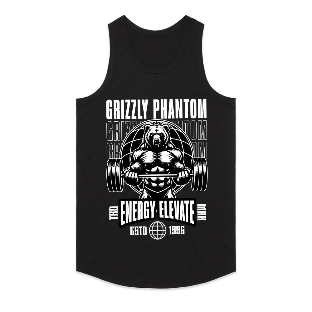 "Grizzly Phantom" Powerlifting Bear Gym T-Shirt – Strength & Elevation