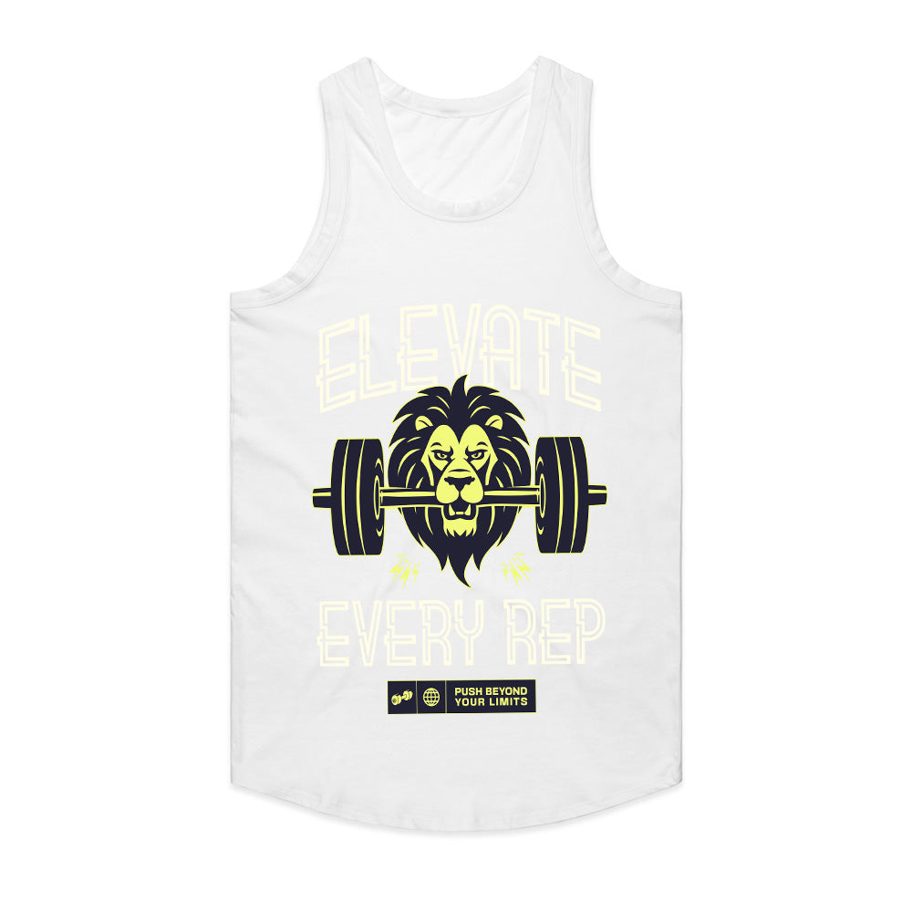 "Elevate Every Rep" Lion Gym T-Shirt – Push Beyond Your Limits
