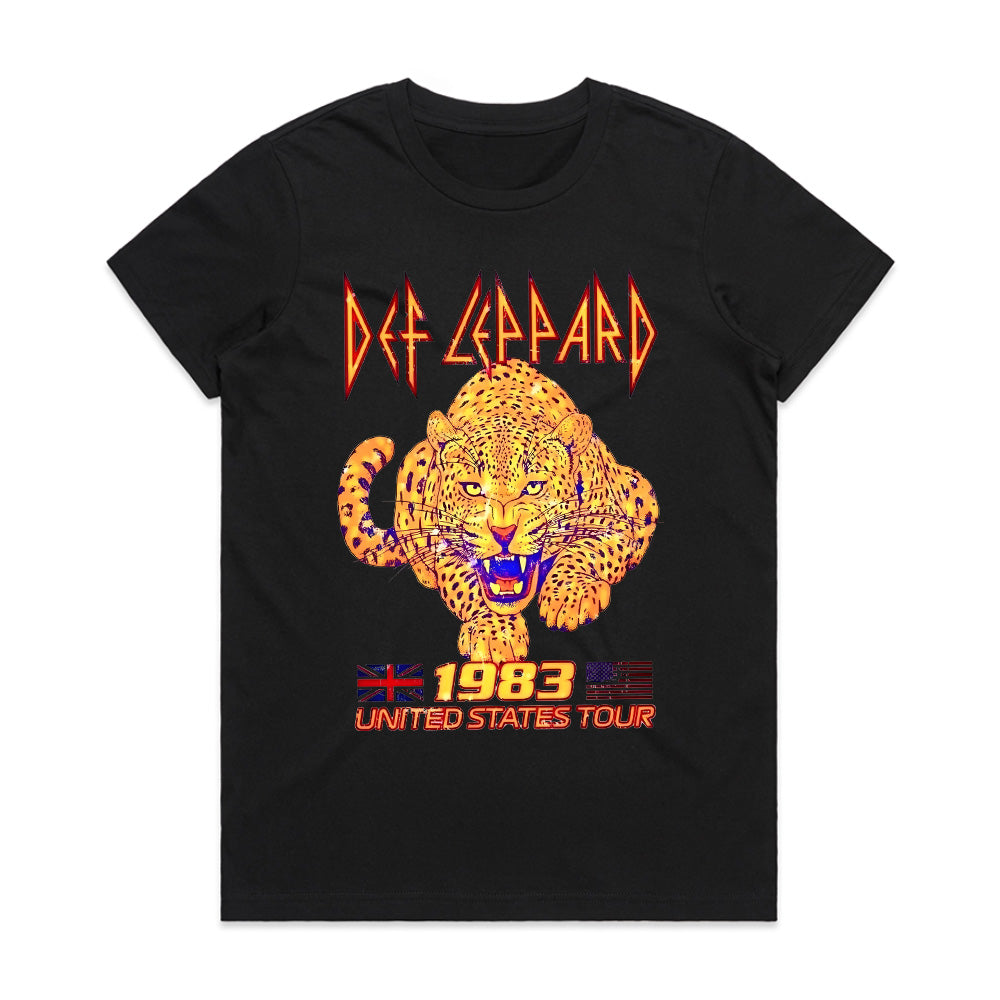 Def Leppard 1983 U.S. Tour T-Shirt β Retro Rock Concert Tee