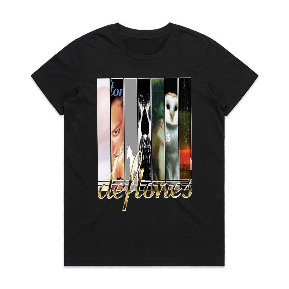 Deftones Album Cover Collage T-Shirt β Alternative Metal Discography Tee