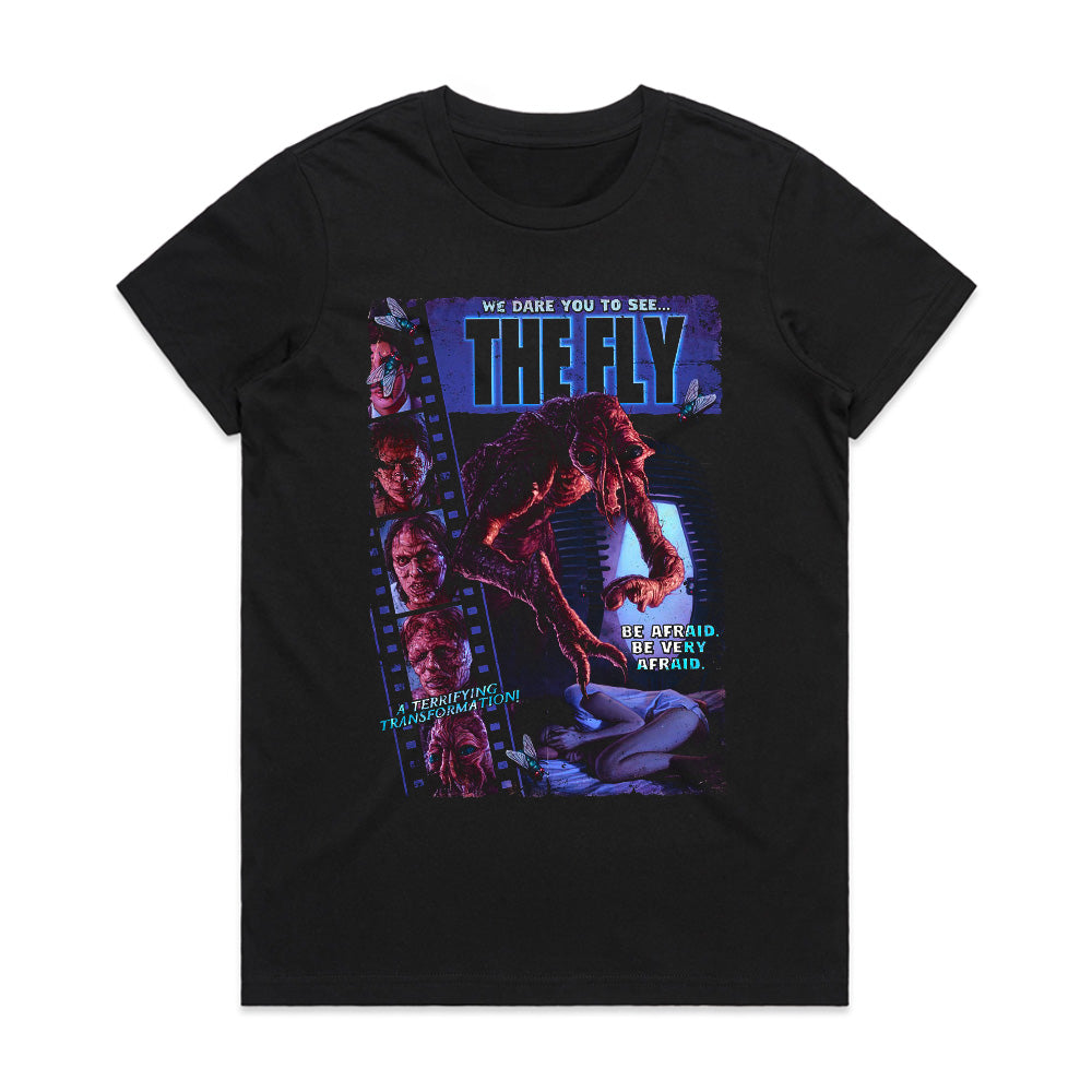 The Fly Horror T-Shirt – Classic Sci-Fi Body Horror Transformation Design