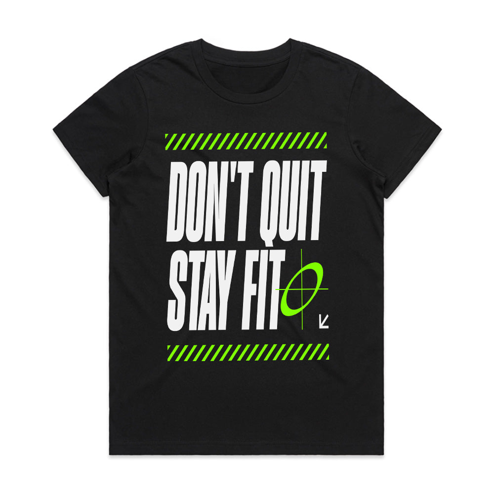 "Don't Quit Stay Fit Motivational Gym T-Shirt β Bold Fitness Apparel"