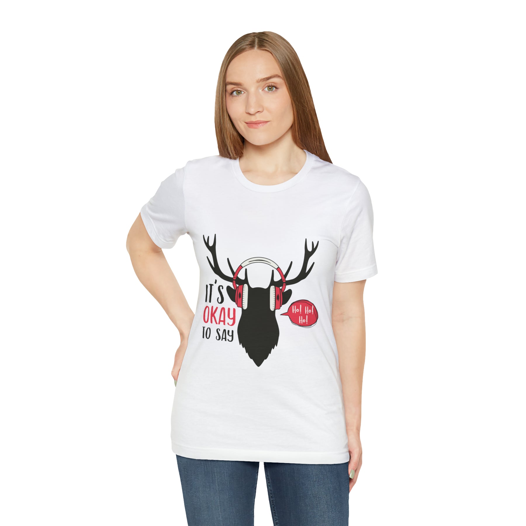 It's Okay To Say Ho Ho Ho - Unisex Jersey Short Sleeve Tee