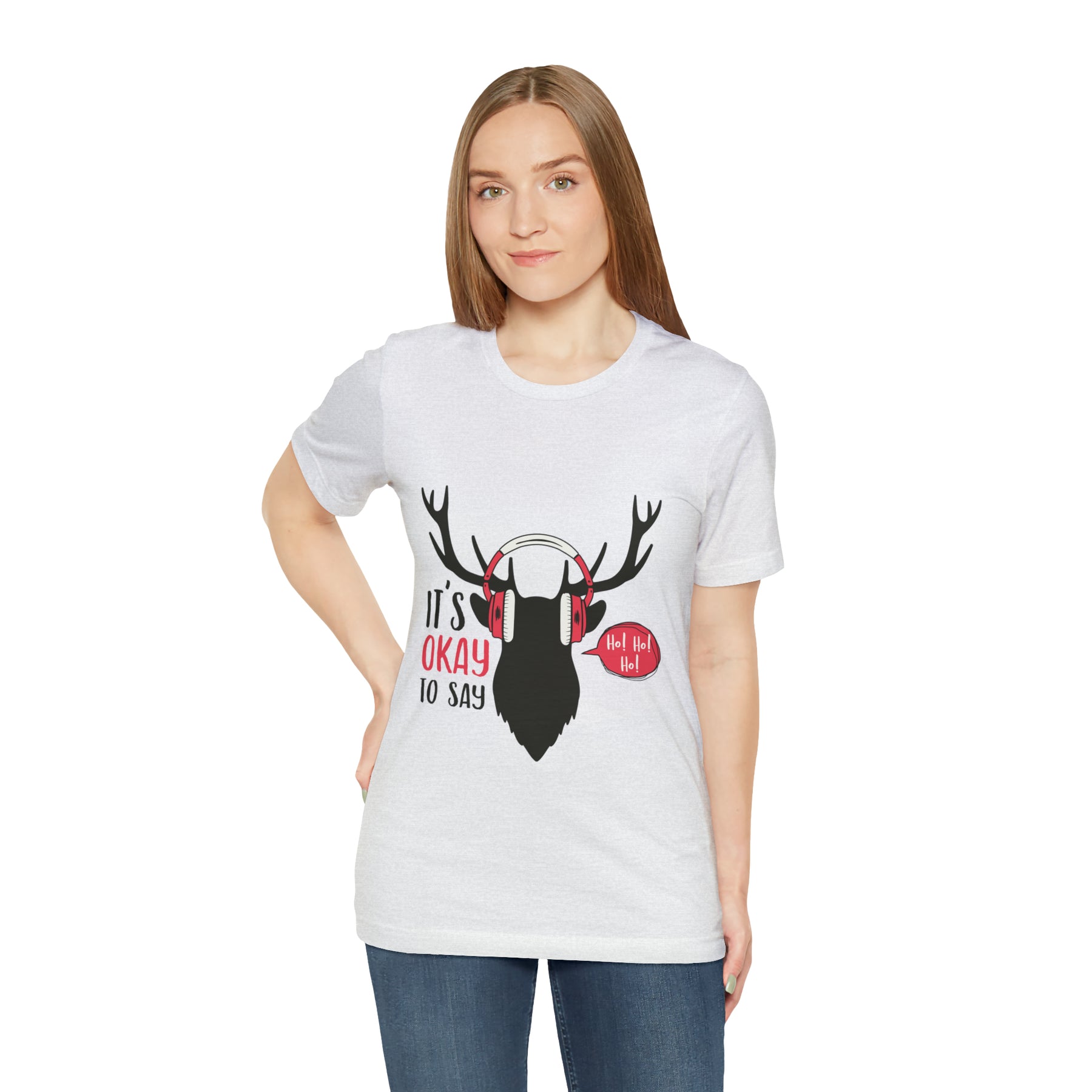 It's Okay To Say Ho Ho Ho - Unisex Jersey Short Sleeve Tee
