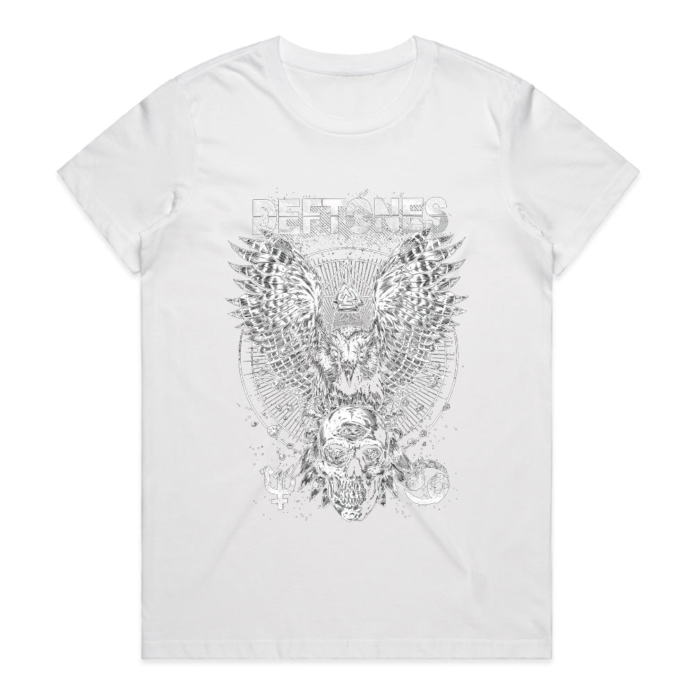Deftones Mystical Owl & Skull T-Shirt β Dark Metal Aesthetic Tee