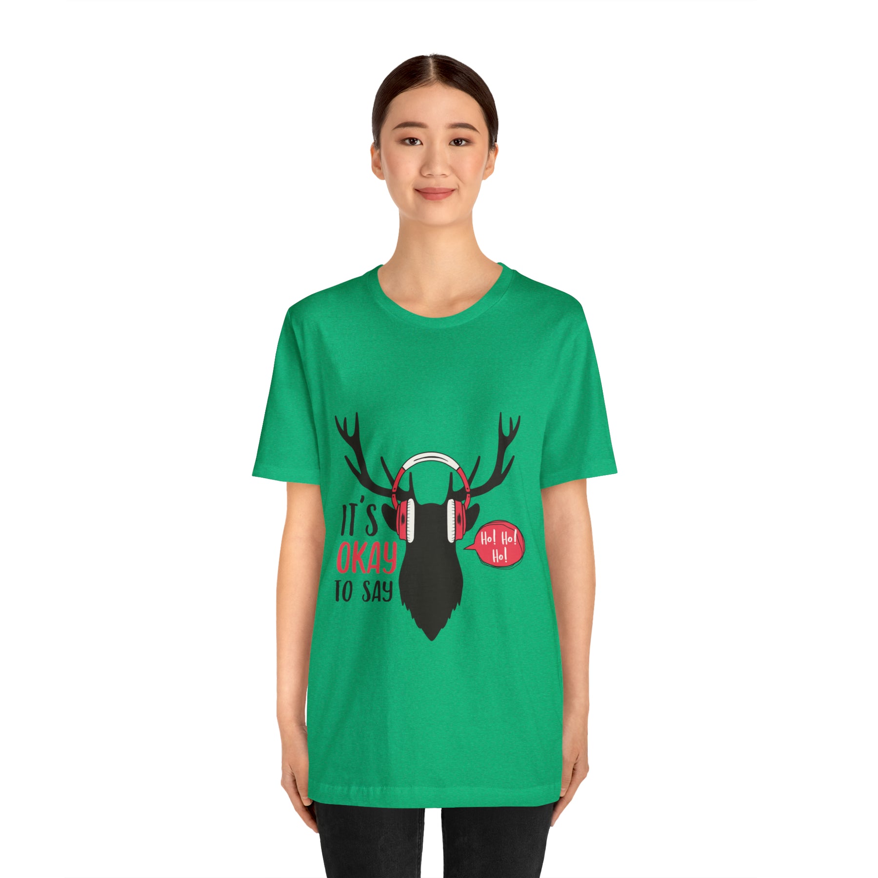 It's Okay To Say Ho Ho Ho - Unisex Jersey Short Sleeve Tee
