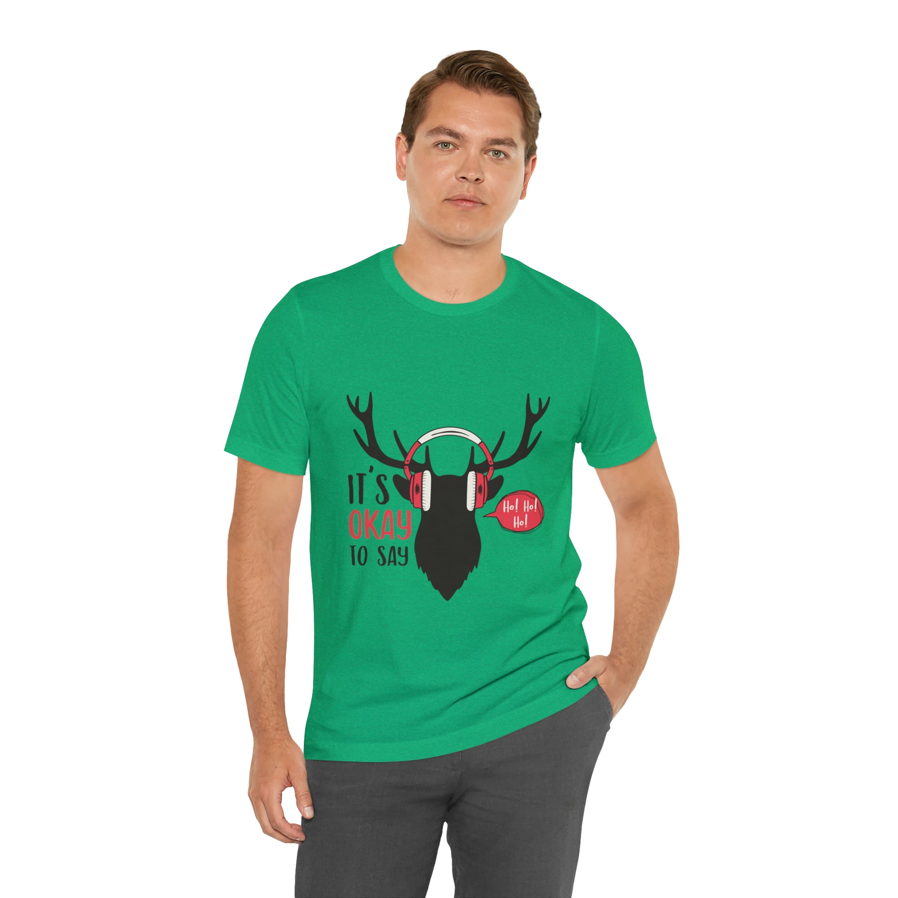 It's Okay To Say Ho Ho Ho - Unisex Jersey Short Sleeve Tee
