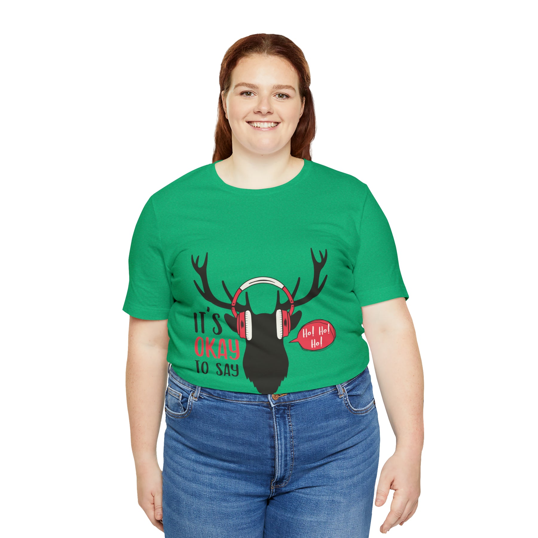It's Okay To Say Ho Ho Ho - Unisex Jersey Short Sleeve Tee