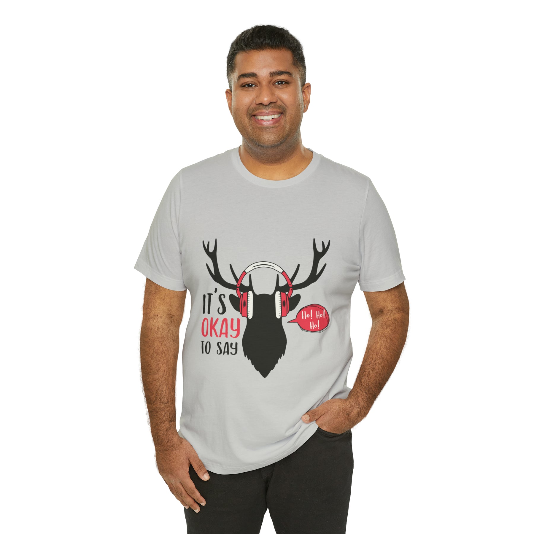 It's Okay To Say Ho Ho Ho - Unisex Jersey Short Sleeve Tee