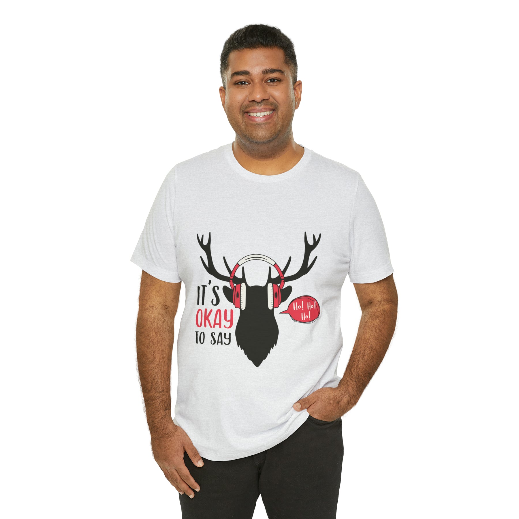 It's Okay To Say Ho Ho Ho - Unisex Jersey Short Sleeve Tee