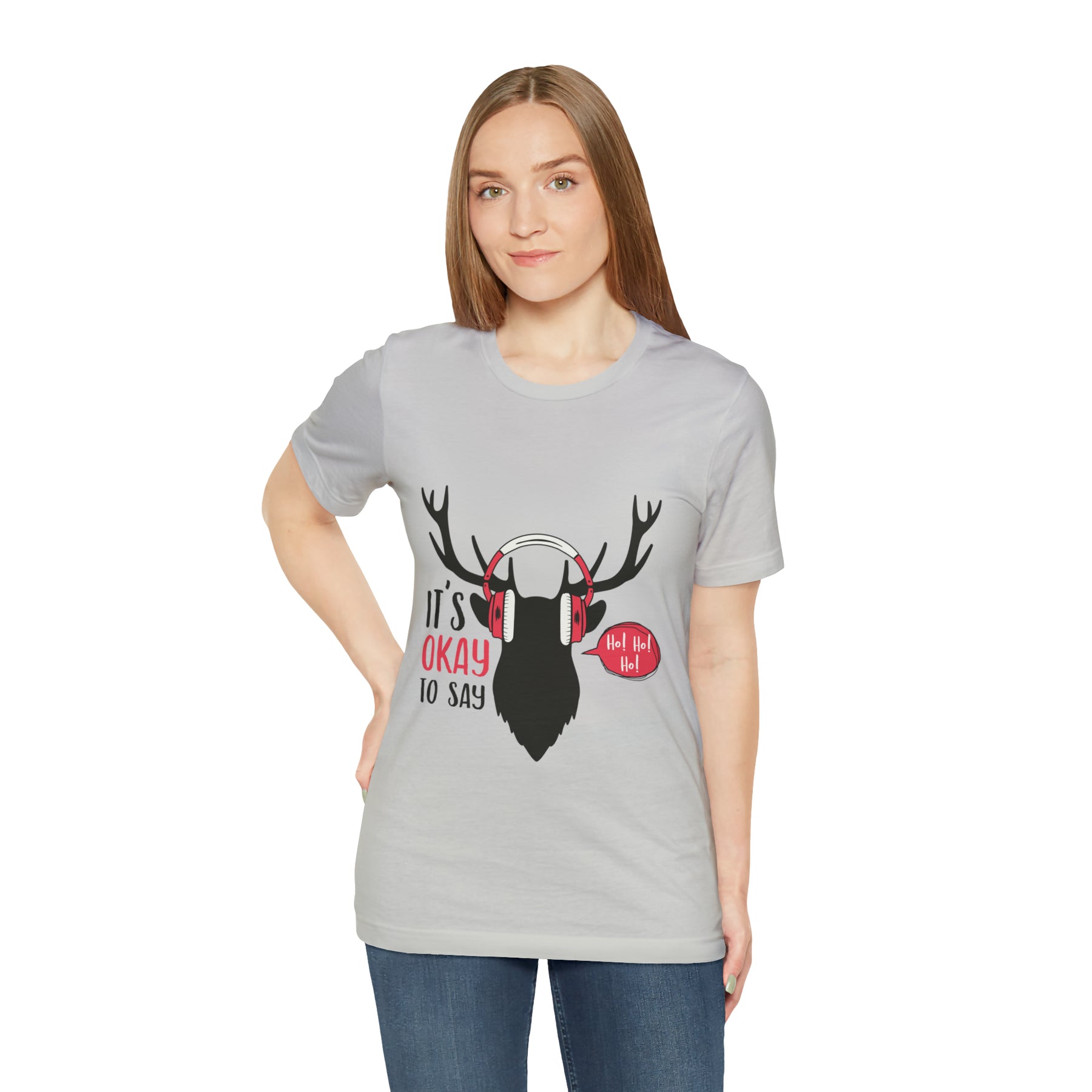 It's Okay To Say Ho Ho Ho - Unisex Jersey Short Sleeve Tee