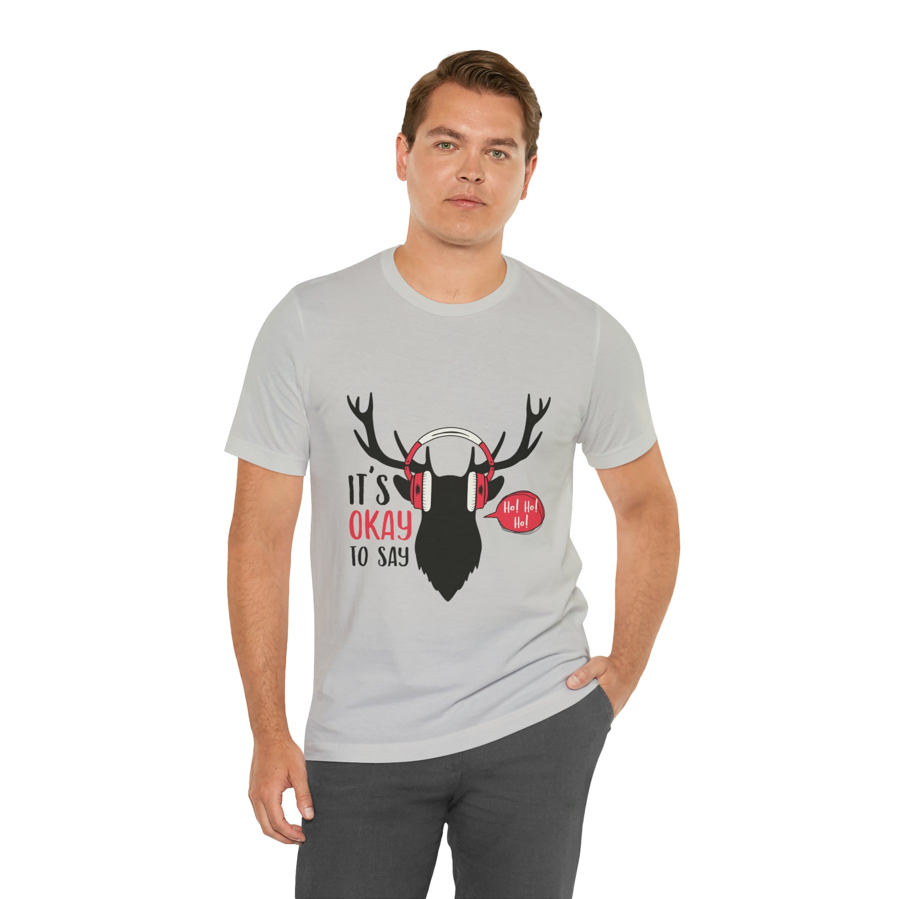 It's Okay To Say Ho Ho Ho - Unisex Jersey Short Sleeve Tee