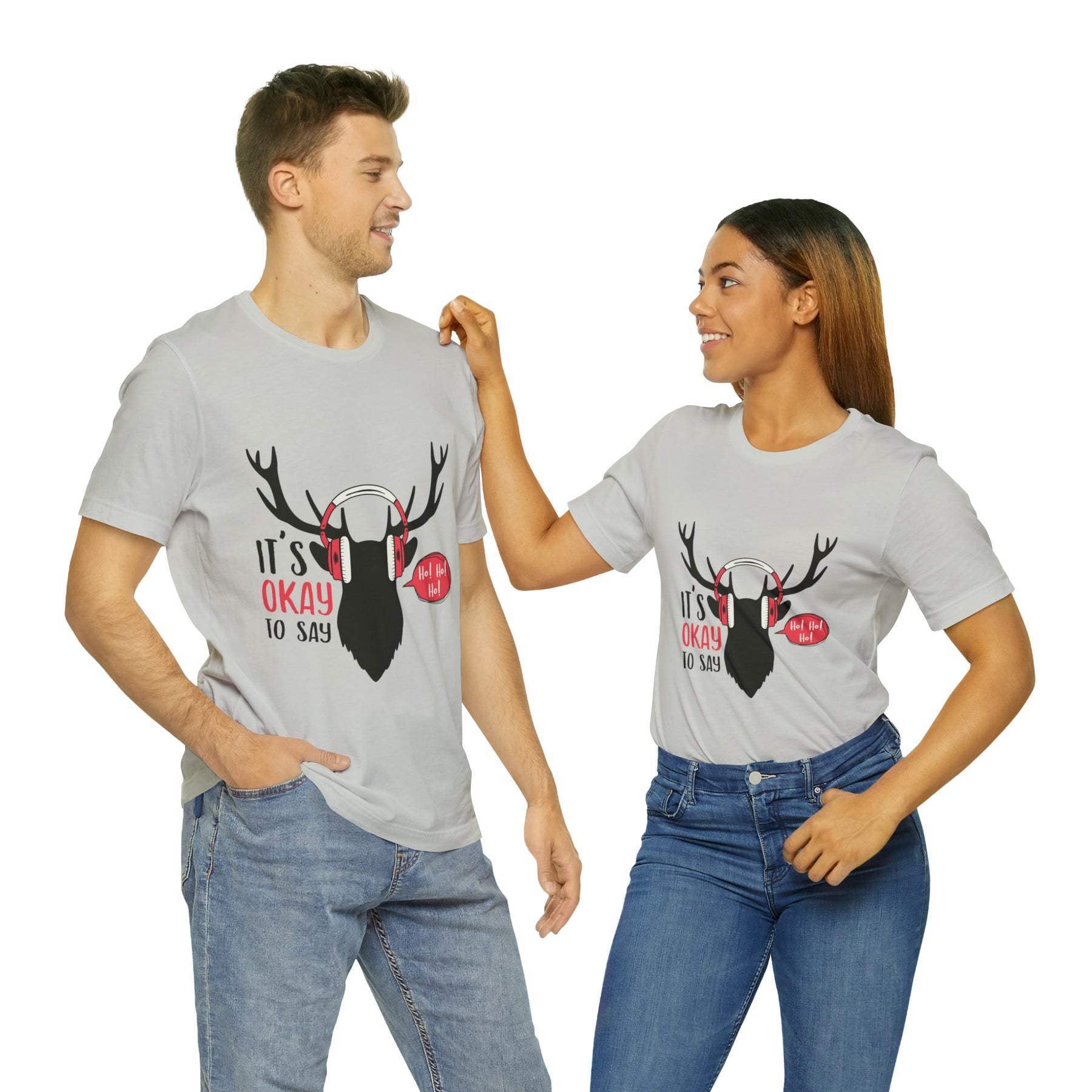 It's Okay To Say Ho Ho Ho - Unisex Jersey Short Sleeve Tee