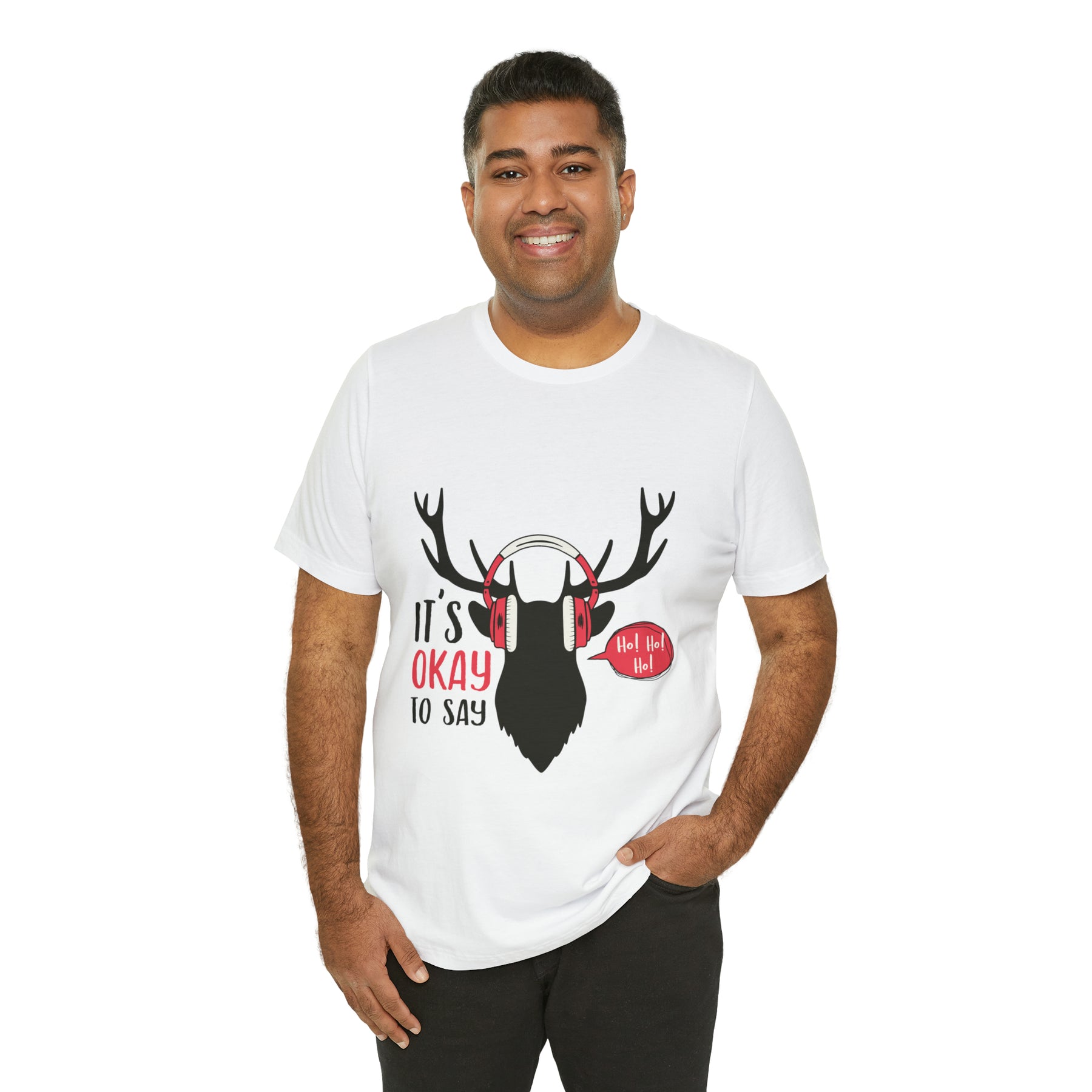 It's Okay To Say Ho Ho Ho - Unisex Jersey Short Sleeve Tee