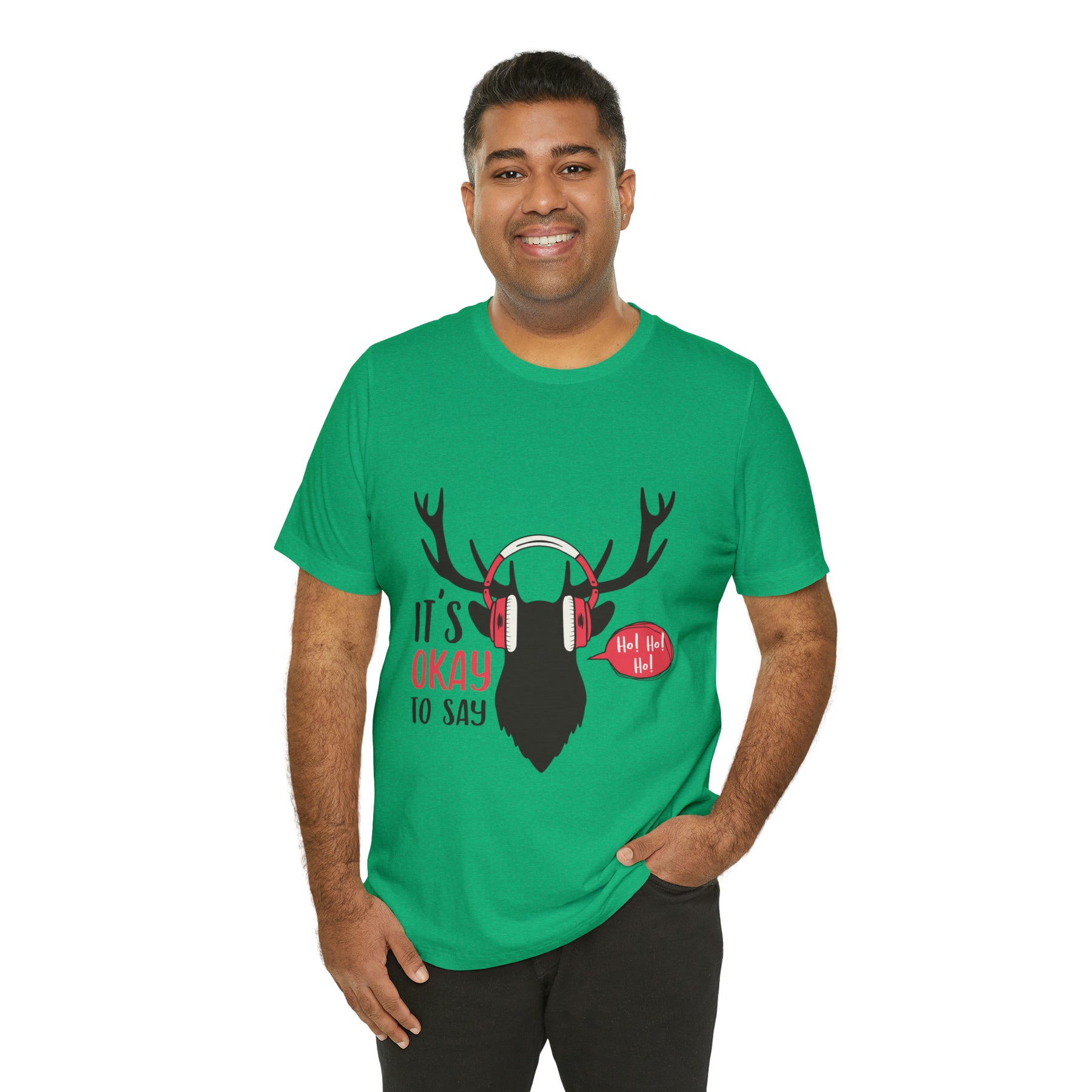 It's Okay To Say Ho Ho Ho - Unisex Jersey Short Sleeve Tee