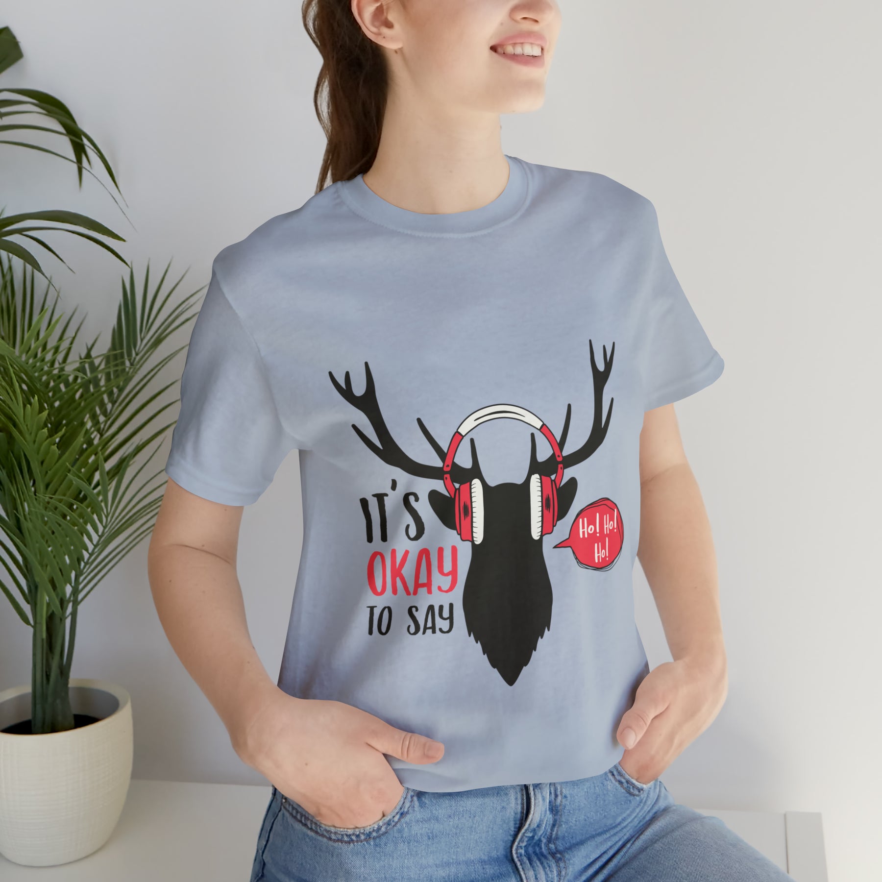 It's Okay To Say Ho Ho Ho - Unisex Jersey Short Sleeve Tee