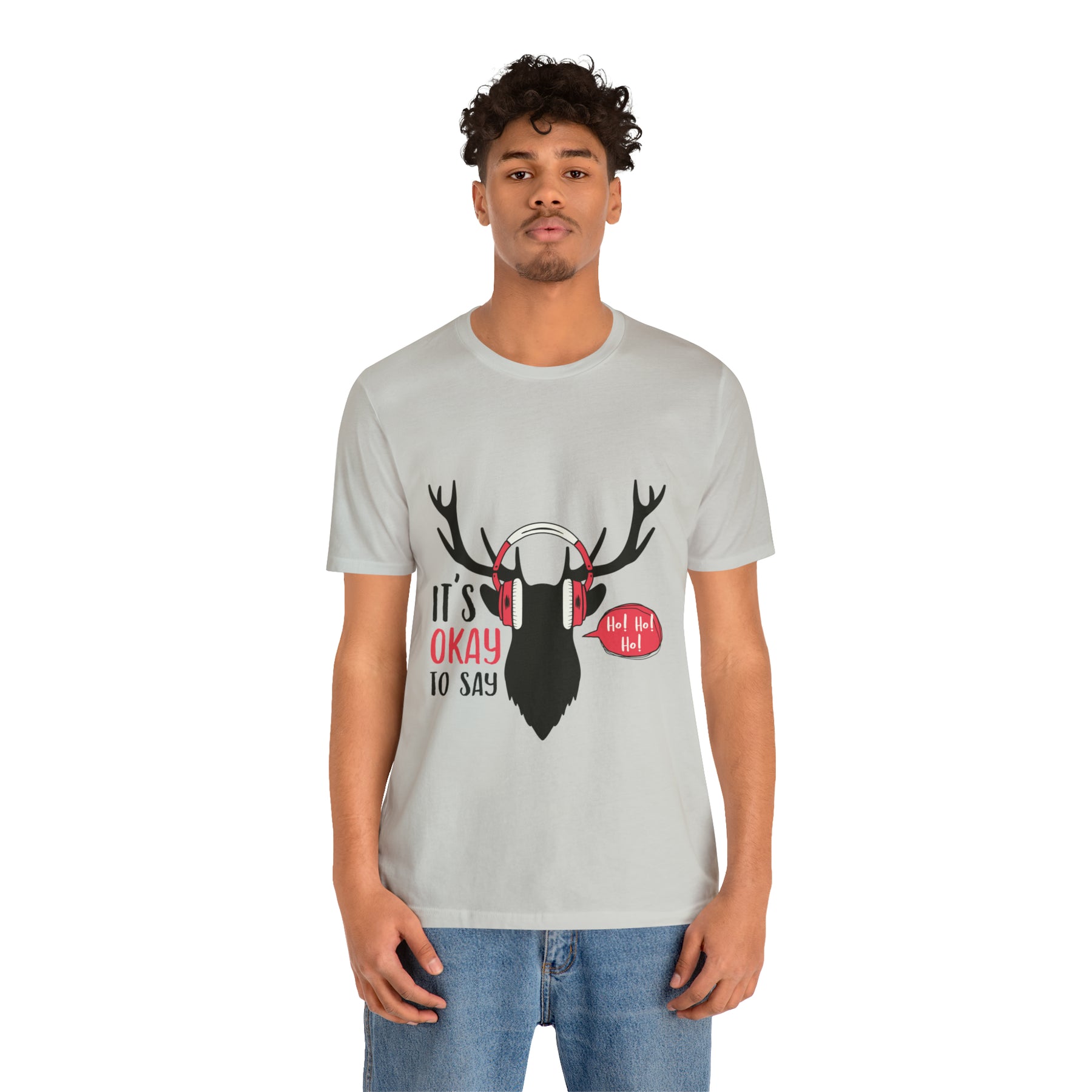 It's Okay To Say Ho Ho Ho - Unisex Jersey Short Sleeve Tee