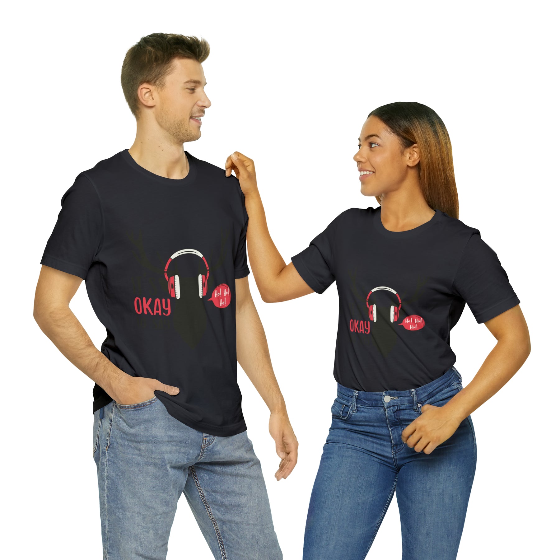 It's Okay To Say Ho Ho Ho - Unisex Jersey Short Sleeve Tee