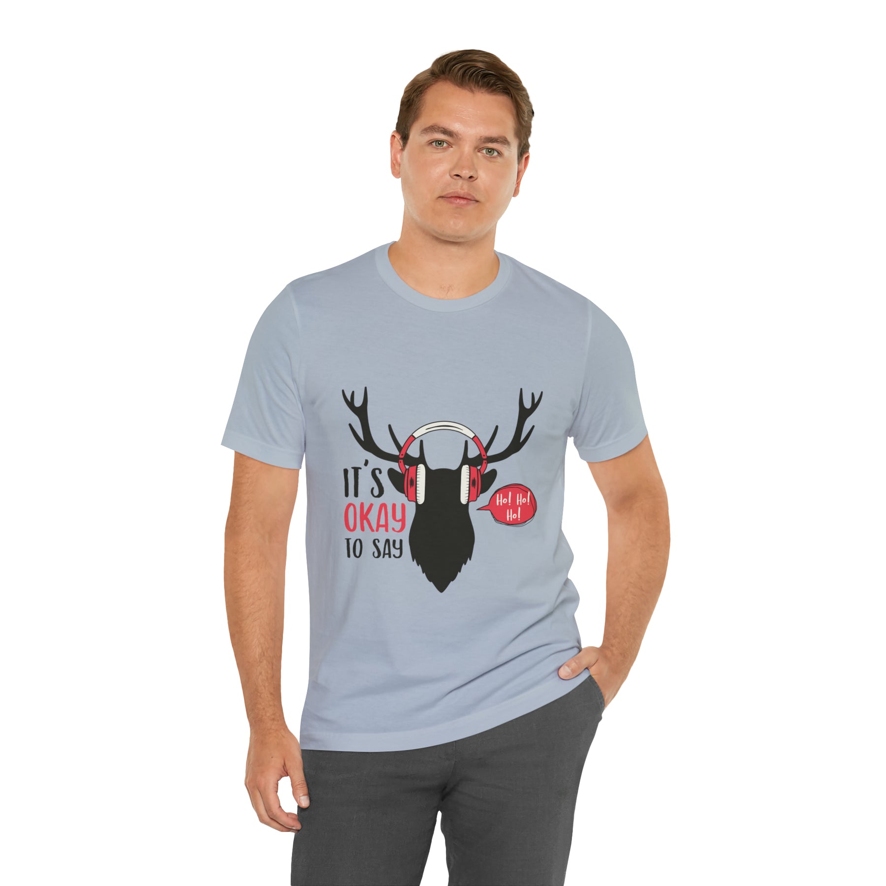 It's Okay To Say Ho Ho Ho - Unisex Jersey Short Sleeve Tee
