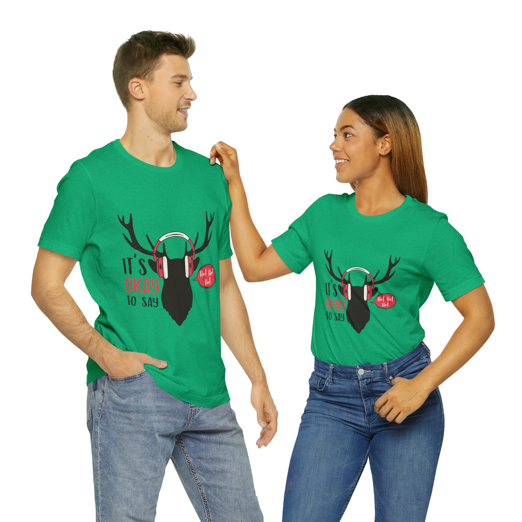 It's Okay To Say Ho Ho Ho - Unisex Jersey Short Sleeve Tee