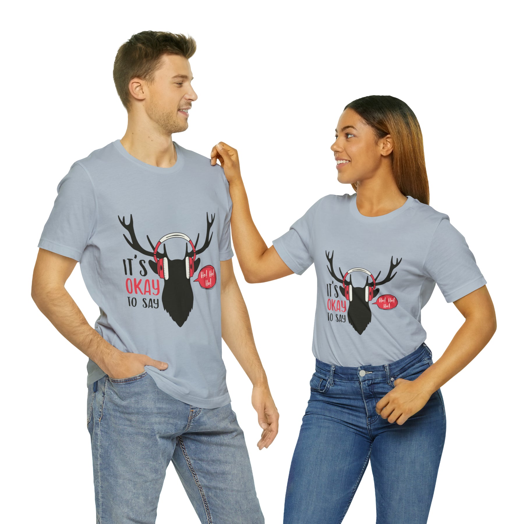 It's Okay To Say Ho Ho Ho - Unisex Jersey Short Sleeve Tee