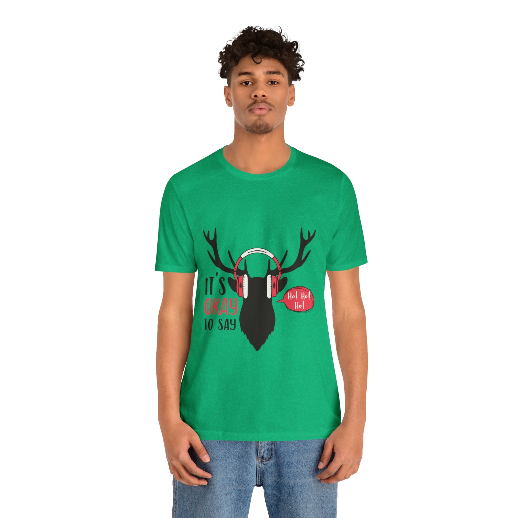 It's Okay To Say Ho Ho Ho - Unisex Jersey Short Sleeve Tee
