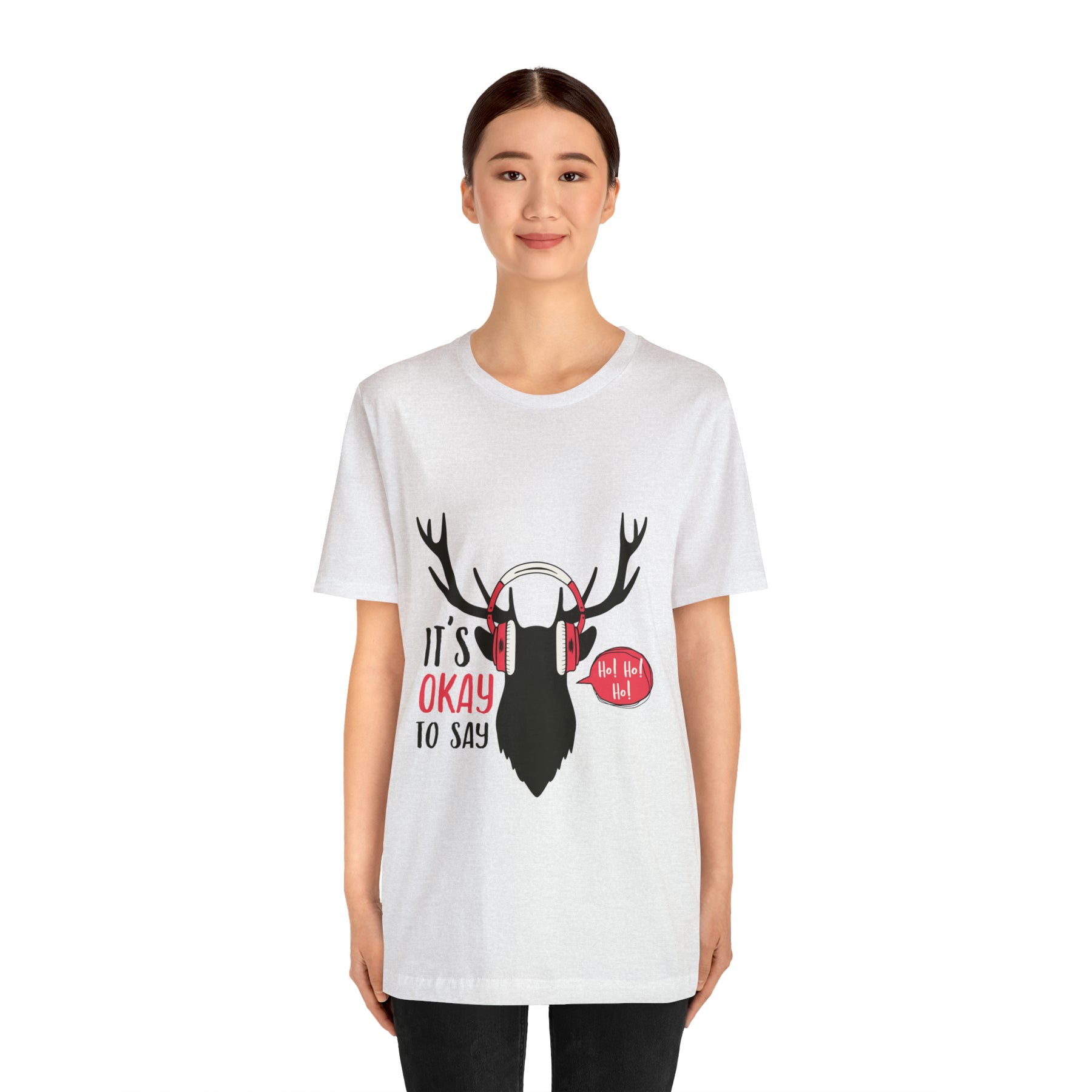 It's Okay To Say Ho Ho Ho - Unisex Jersey Short Sleeve Tee