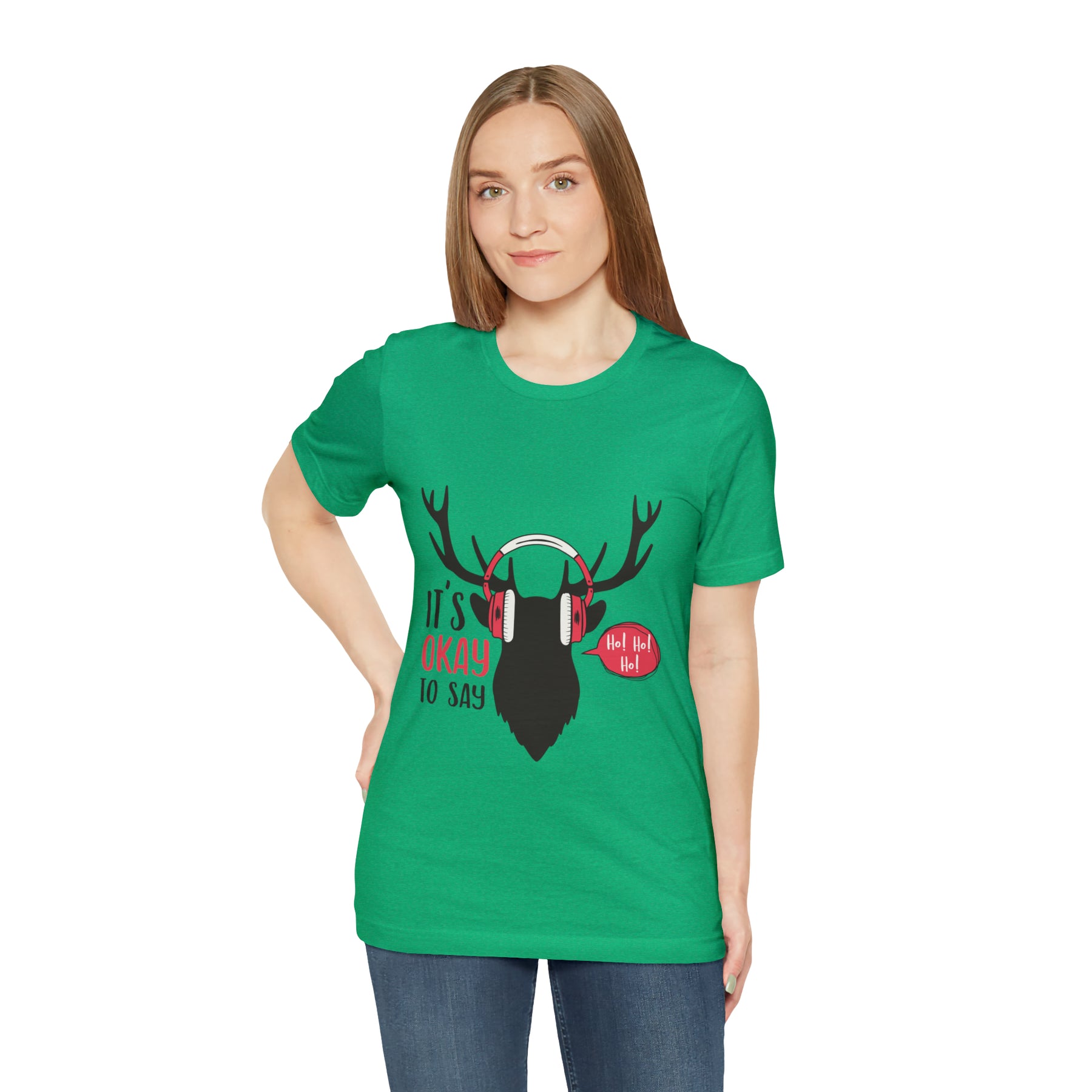 It's Okay To Say Ho Ho Ho - Unisex Jersey Short Sleeve Tee