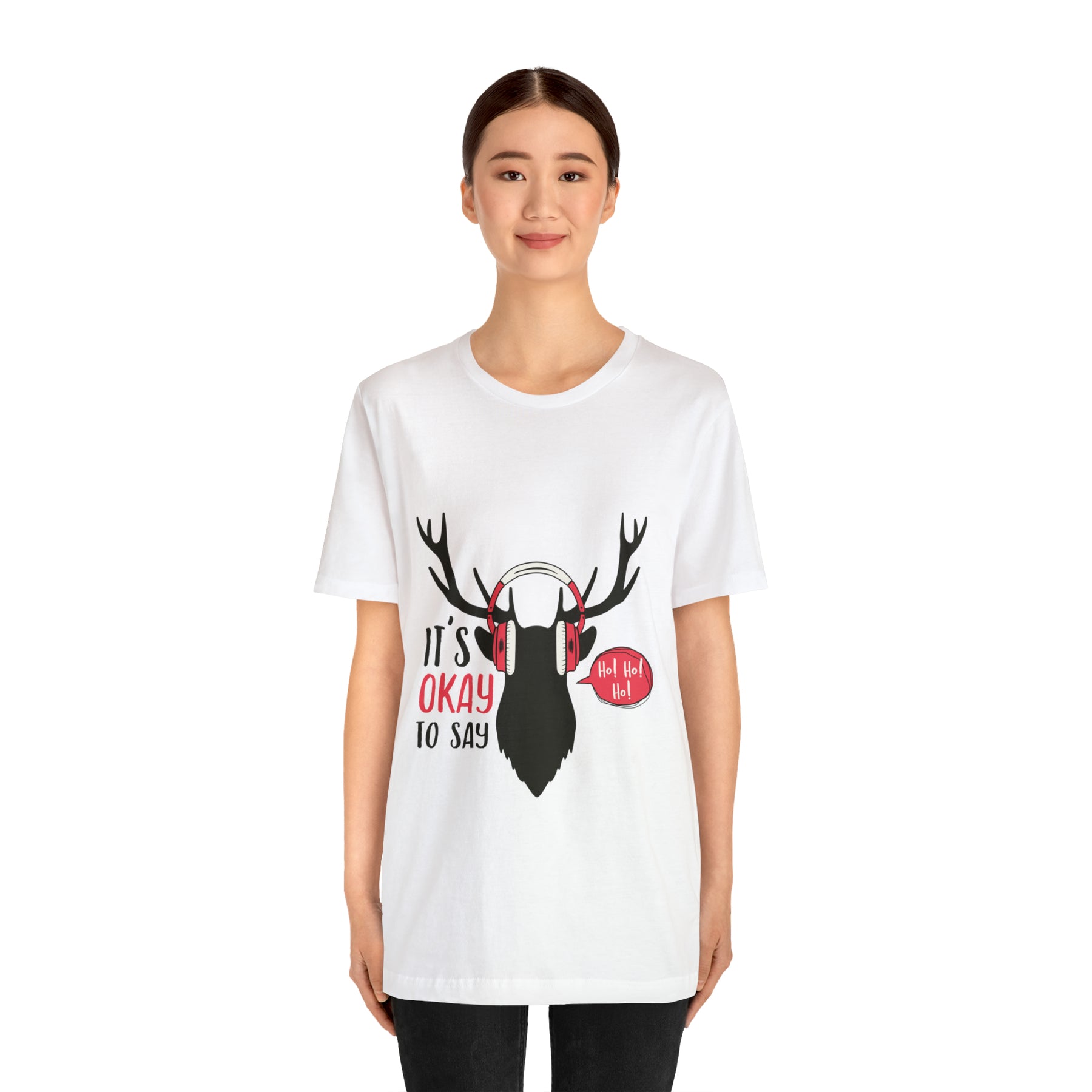 It's Okay To Say Ho Ho Ho - Unisex Jersey Short Sleeve Tee