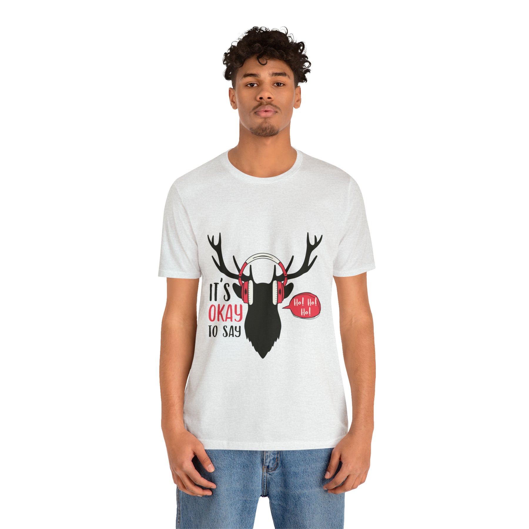 It's Okay To Say Ho Ho Ho - Unisex Jersey Short Sleeve Tee