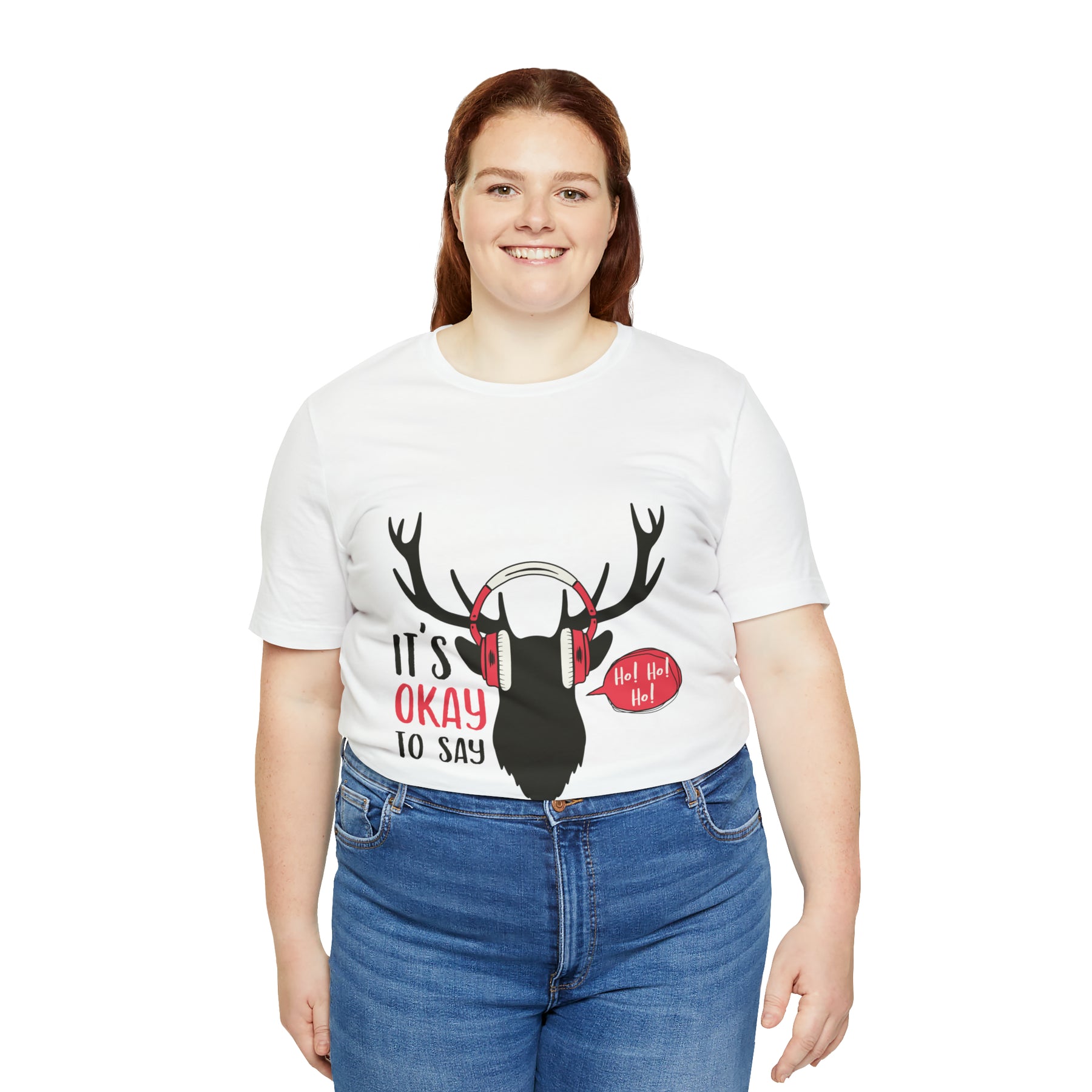 It's Okay To Say Ho Ho Ho - Unisex Jersey Short Sleeve Tee