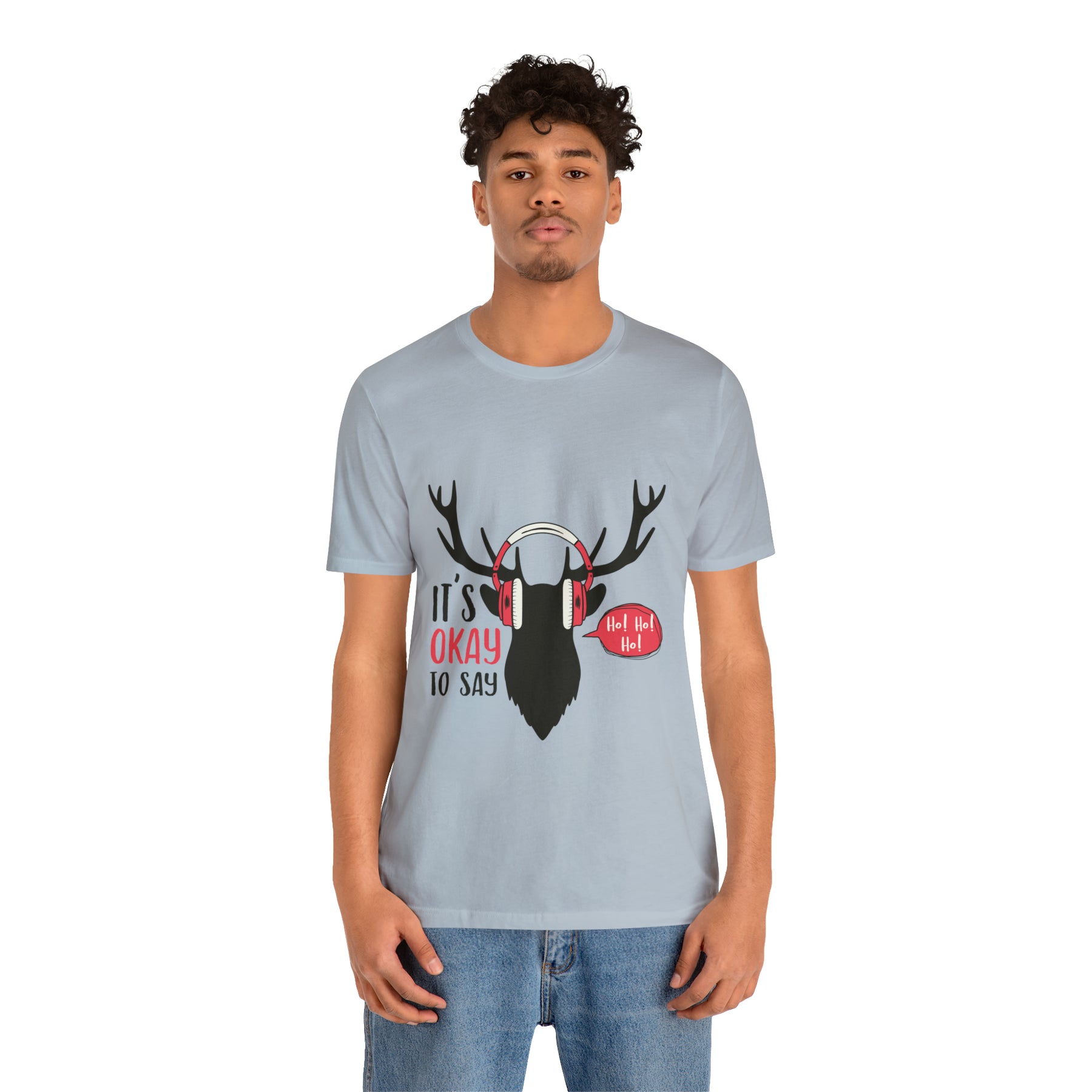 It's Okay To Say Ho Ho Ho - Unisex Jersey Short Sleeve Tee