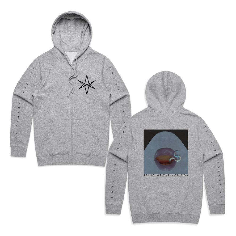 Bring Me The Horizon - Parasite Eve - Grey Marle Zip Hooded Sweatshirt