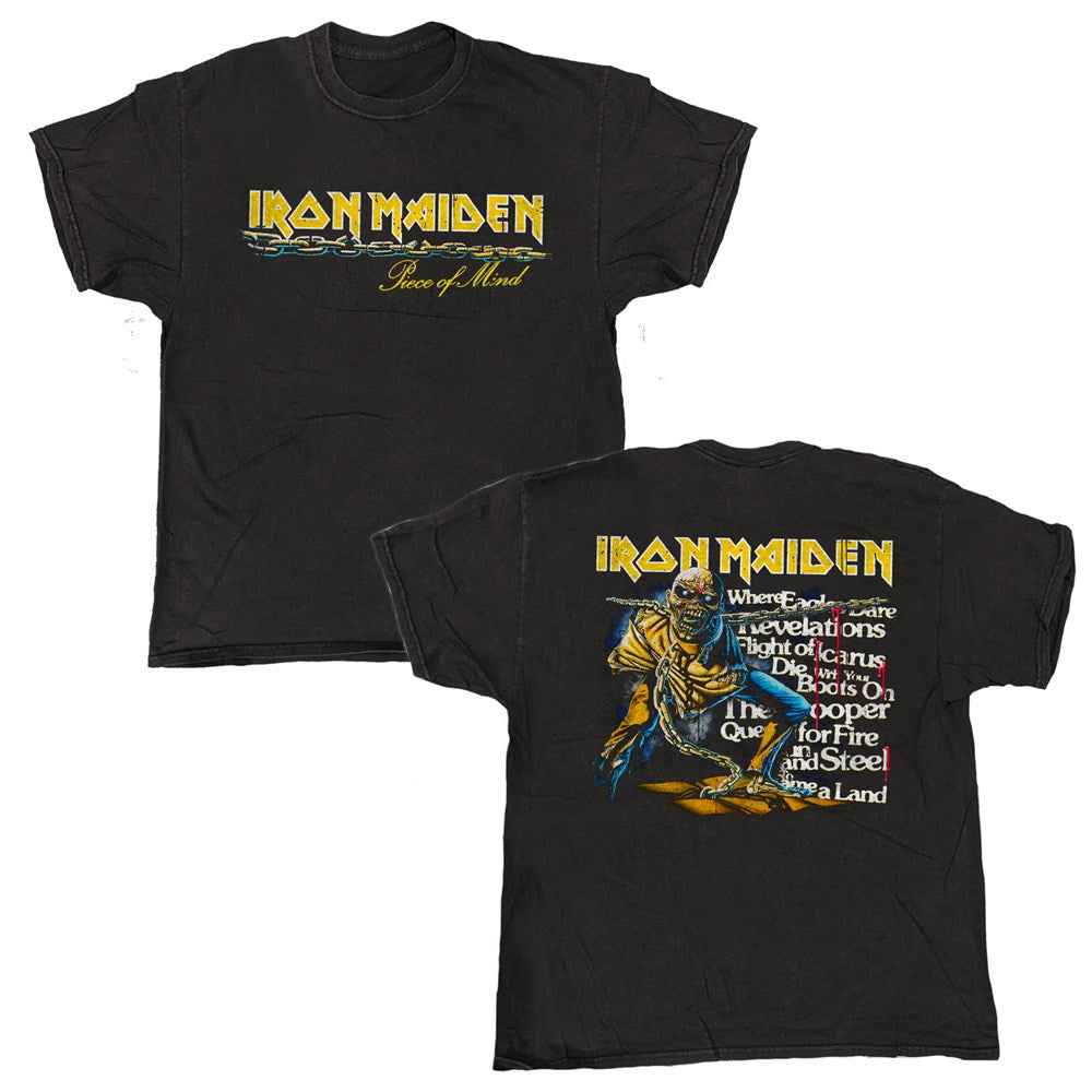 Iron Maiden - POM Tracklist - T-shirt Vintage Black