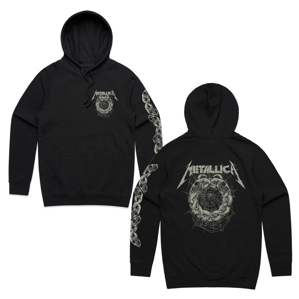 Metallica - Snake Ring - Black Pullover Hooded Sweatshirt