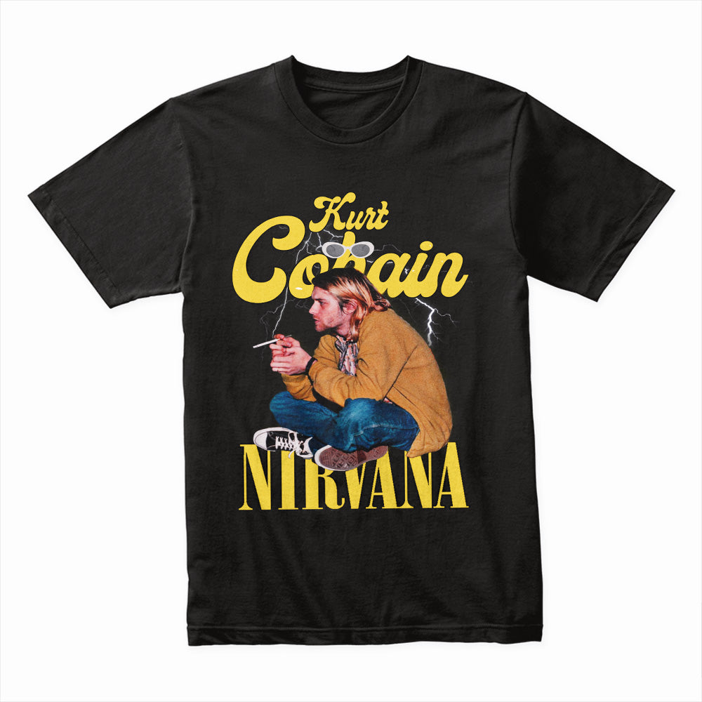 Kurt Cobain Nirvana Tribute T-Shirt – Grunge Rock Icon Apparel