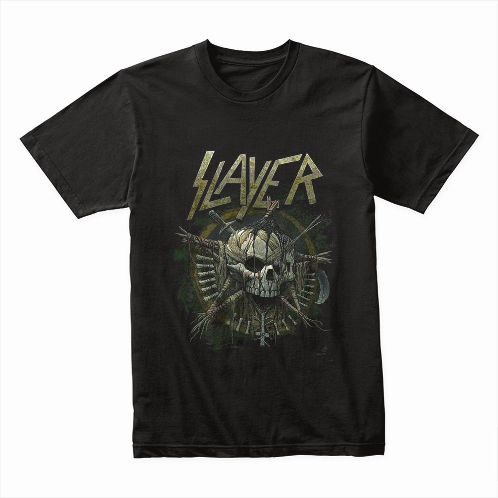 Slayer War Skull T-Shirt – Brutal Thrash Metal Battle Design