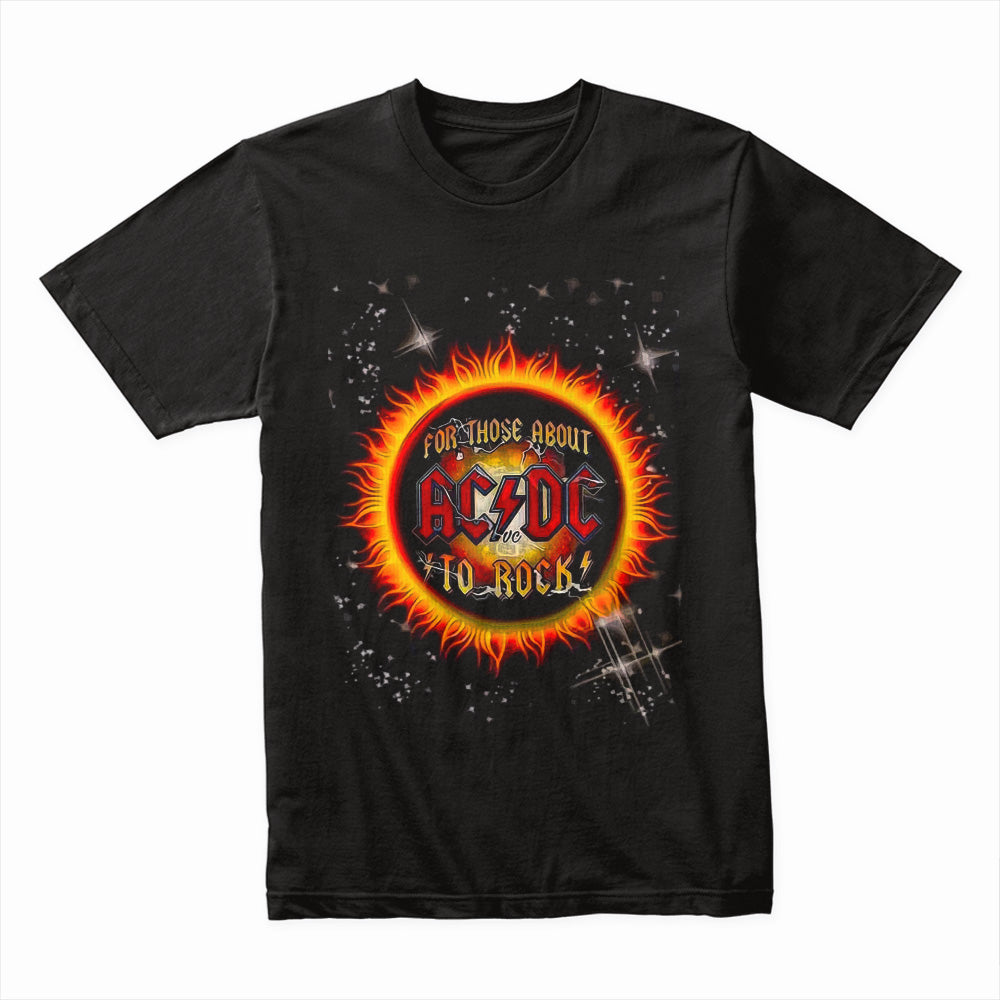 AC/DC "For Those About to Rock" Fireball T-Shirt – Classic Rock Energy