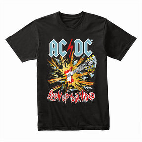 AC/DC "Blow Up Your Video" Explosive Rock Graphic T-Shirt