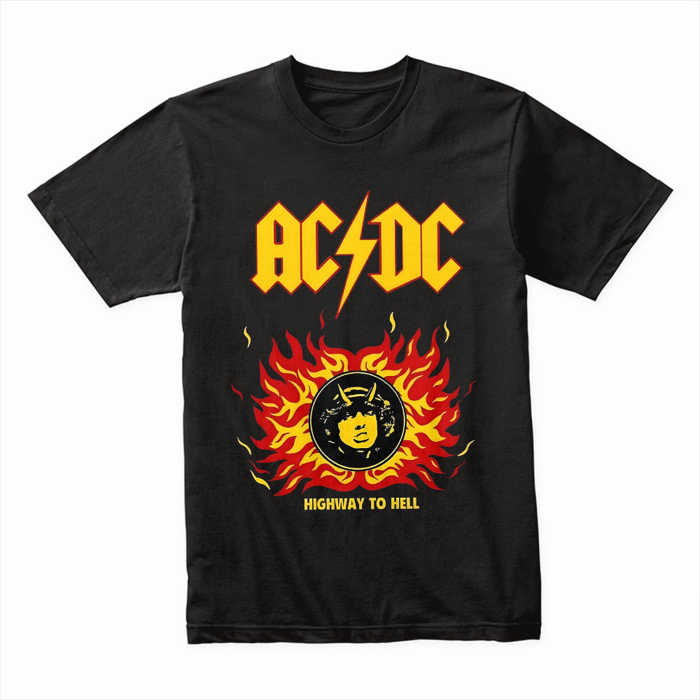 AC/DC "Highway to Hell" Fiery Tribute Graphic T-Shirt